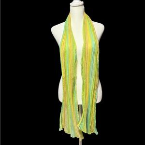 Multicolor Striped Lightweight Scarf-72”